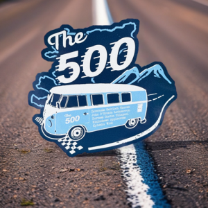 The 500 Blue Camper Magnet