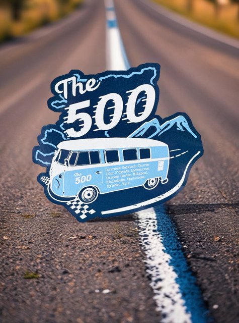 The 500 Blue Camper Magnet