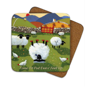 Time To Put Ewer Feet Up Coaster