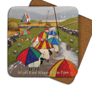 Wish Ewe Were Here Too Coaster