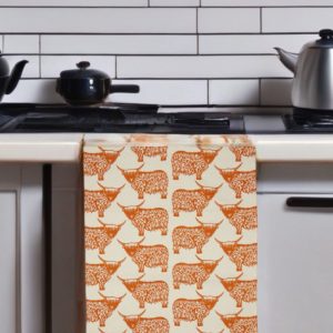 Highland Cow Tea towel