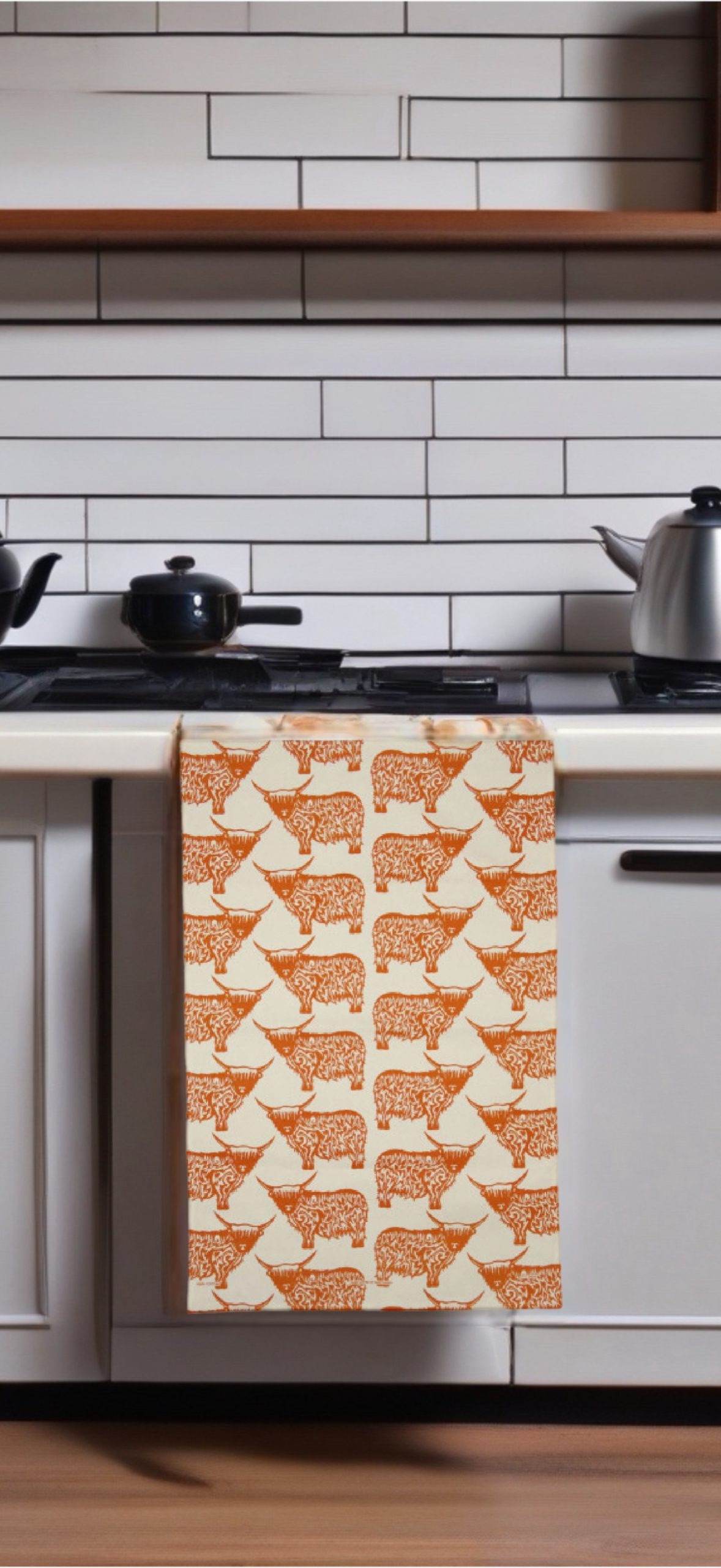Highland Cow Tea towel