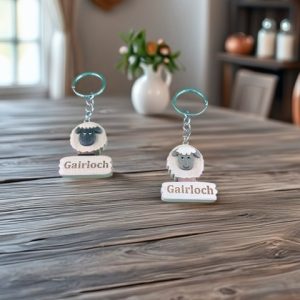 Circular Sheep Gairloch Keyrings