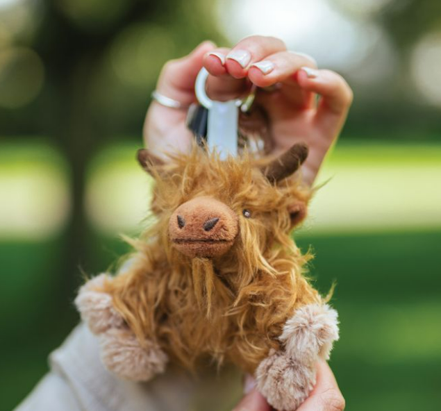 Plush Highland Cow Keyring Gordon
