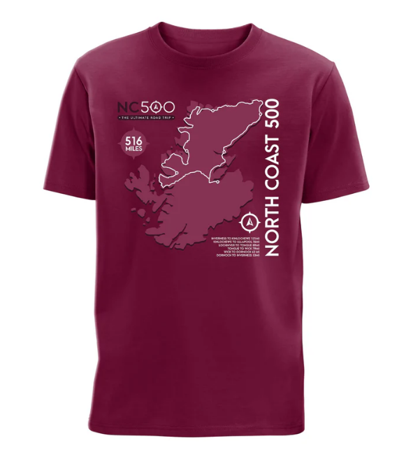 NC500 Map T-shirt Organic Cotton - Image 2