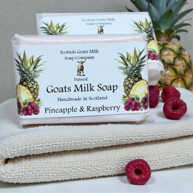 Pineapple & Raspberry Highland Goats Milk Soap - Image 3