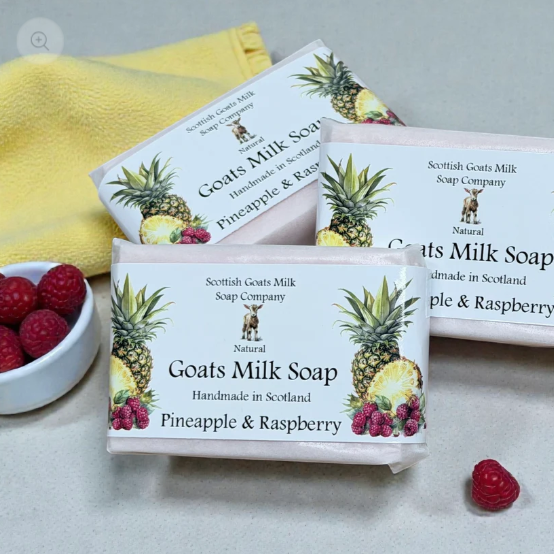 Pineapple & Raspberry Highland Goats Milk Soap - Image 4