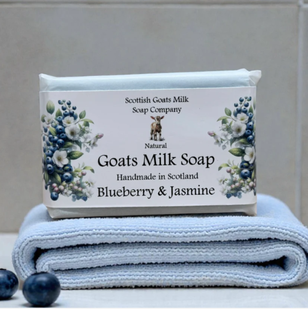 Blueberry & Jasmine Highland Goats Milk Soap - Image 4