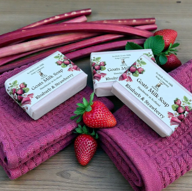 Rhubard & Strawberry Highland Goat Milk Soap