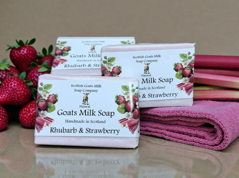 Rhubard & Strawberry Highland Goat Milk Soap - Image 4