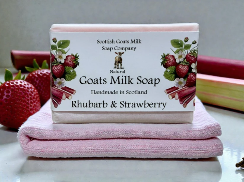 Rhubard & Strawberry Highland Goat Milk Soap - Image 5