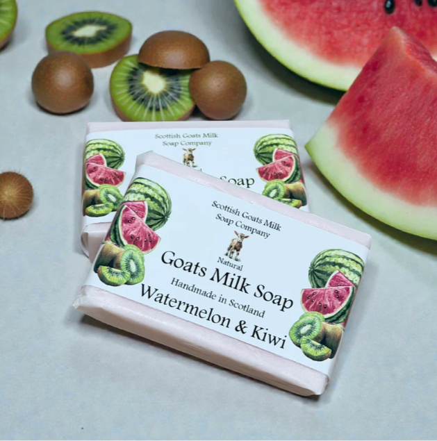 Watermelon & Kiwi Highland Goats Milk Soap - Image 2