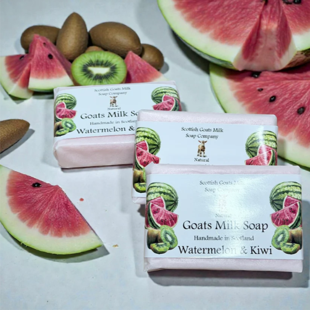 Watermelon & Kiwi Highland Goats Milk Soap - Image 3
