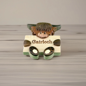 Highland Cow With Gairloch Sign