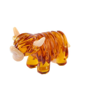 Glass Highland Cow Ornament
