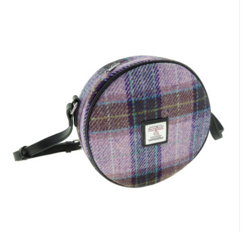 Harris Tweed Bannock Round Shoulder Bag - Image 2