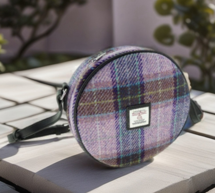 Harris Tweed Bannock Round Shoulder Bag
