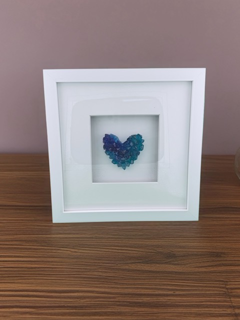 Glass Heart Picture Frame