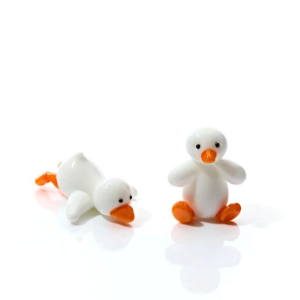Glass Duck Two Assorted Poses Hand Blown