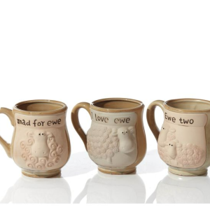 Natural Colored Stoneware Mugs