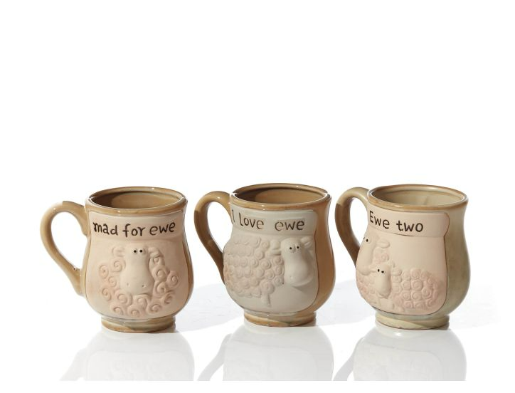 Natural Colored Stoneware Mugs