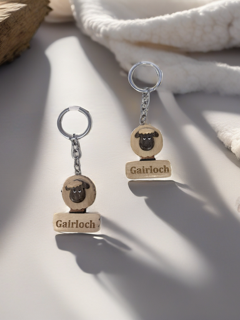 Circular Sheep Gairloch Keyrings